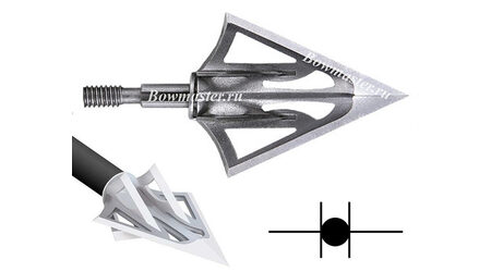 Наконечники охотничьи Carbon Express F-15 Fixed Dual Blade фиксированные, 100 и 125 гран, 6 лезвий (3 шт.)